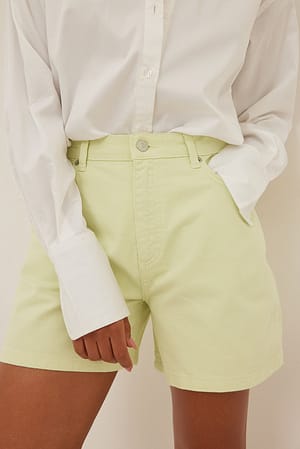 Light Green Dżinsowe szorty-bojówki