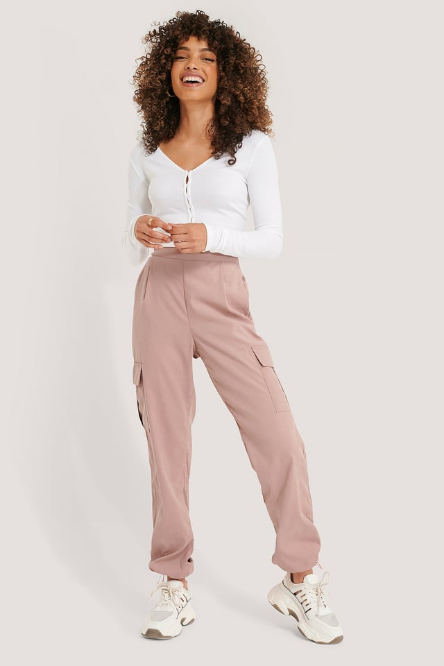 Cargo-Housut Dusty Pink