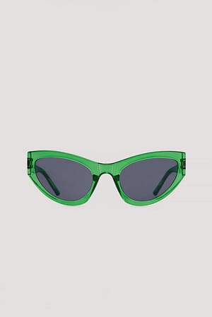 Green Cat eye-solglasögon