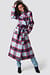 Checked Belted Coat