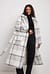 Checked Oversized Belted Coat
