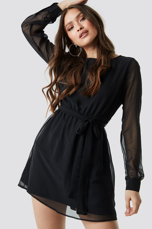 Chiffon Dress Black