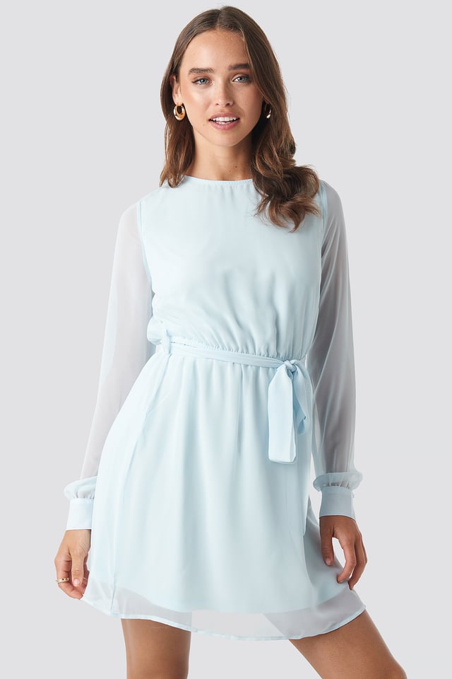 Chiffon Dress Pale Blue