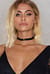 Suede Choker With Chains and Crescent