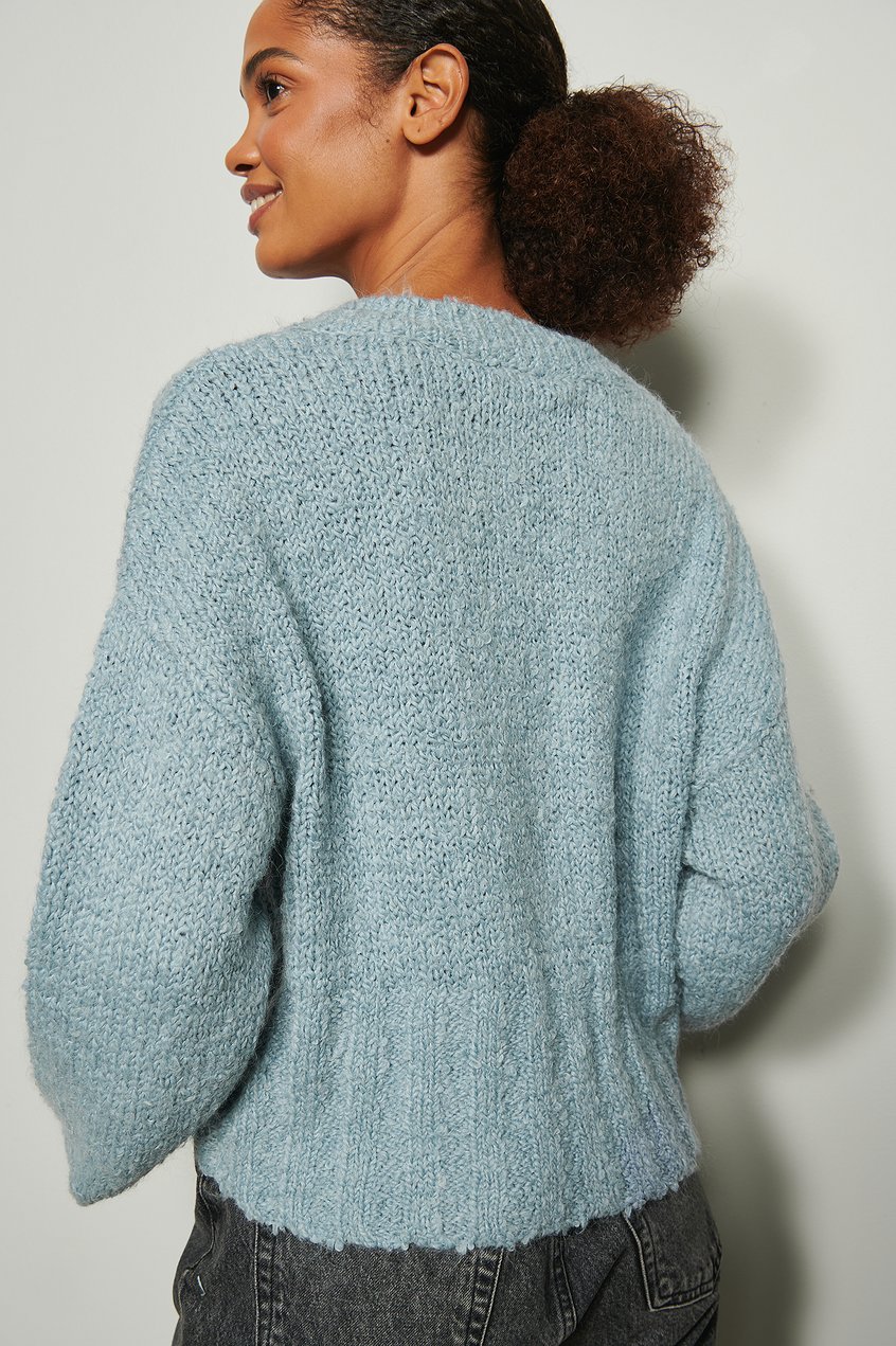 Pullover Sweaters | Kurzer Chunky Strick-Cardigan - GG49858