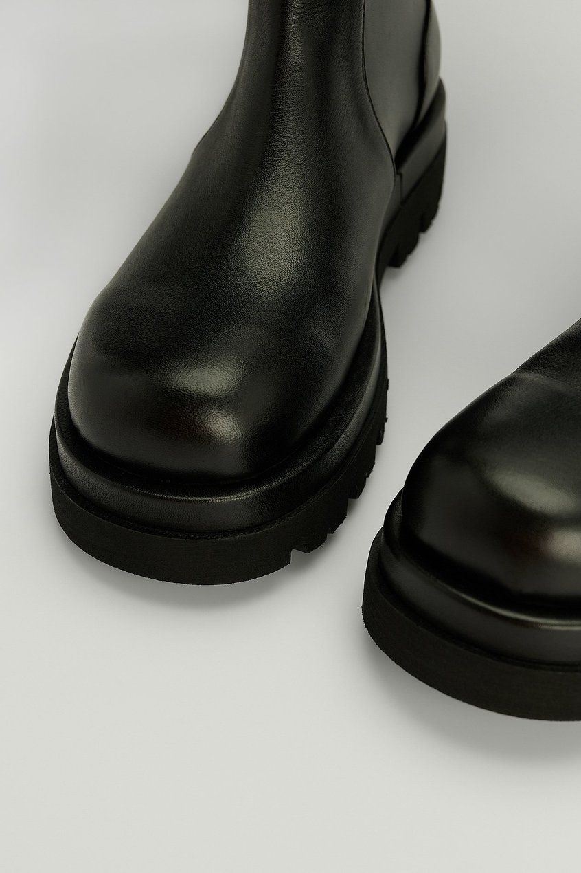 Chaussures Bottes & Bottines | Bottes cuissardes épaisses en cuir - GO16056