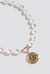 Chunky Pearl Coin Pendant Necklace