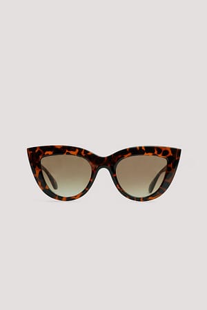 Tortoise Chunky Pointy Cat Eye Sunglasses