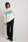 Offwhite Sweatshirt med byprint