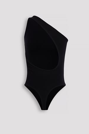 Clean Cut Bodysuit Black | NA-KD