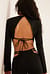 Open Back Cropped Blouse