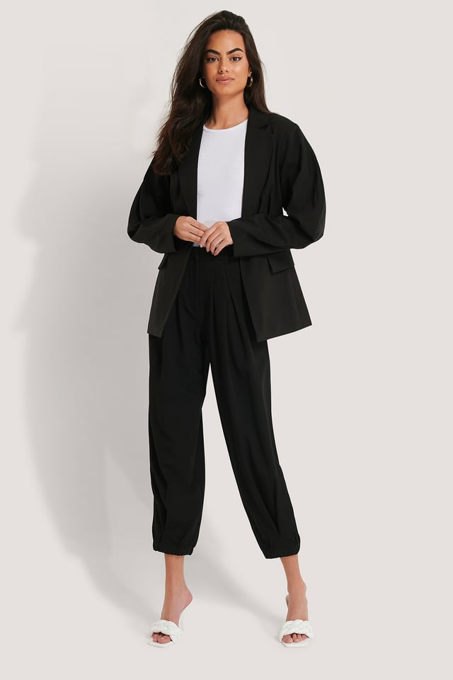 Cocoon Elastic Suit Pants Black