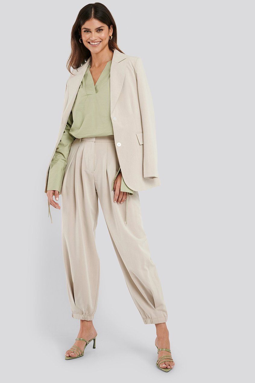 Hosen Weite Hosen | Cocoon Elastic Suit Pants - ZV29637