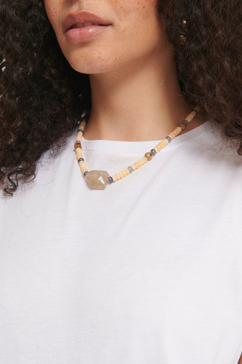Complementos Collares | Colored Bead Big Stone Necklace - AC11137