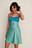 Gerecycleerde kleurgeblokt mini-jurk