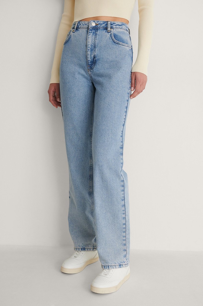 Jeans Reborn Collection | Jeans mit hoher Taille und Kontrast-Tasche - AU49573
