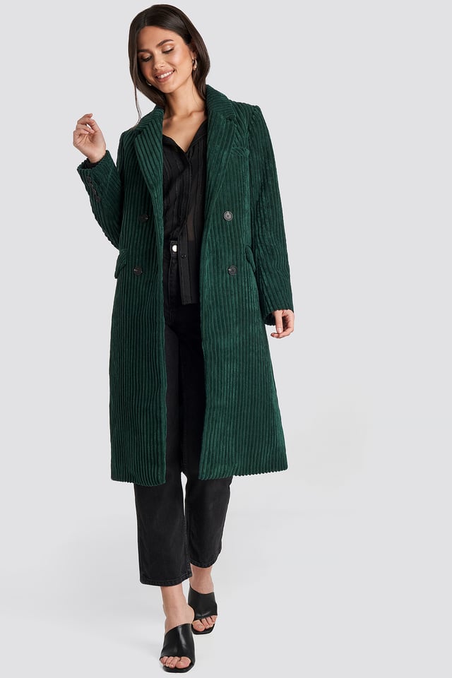 Corduroy Coat Dark Green