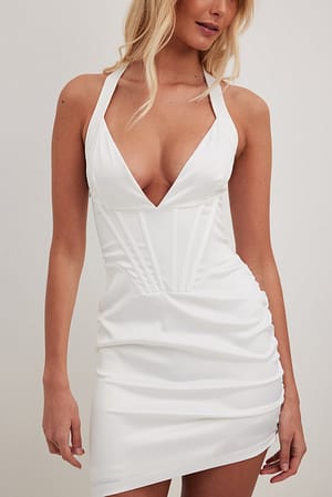 White Corset Detail Dress