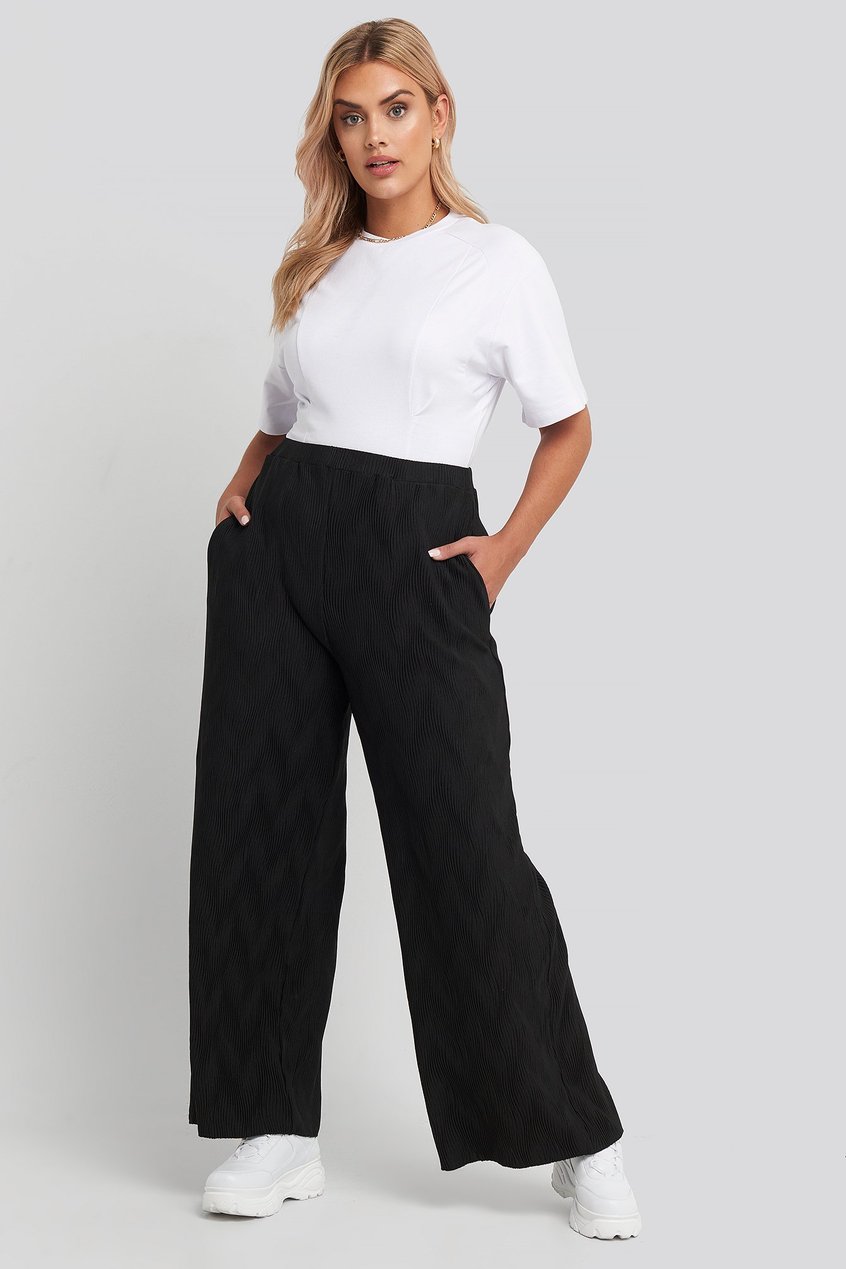 Pantalones Trousers | Creased Effect Loose Fit Pants - YG96253