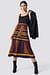 Criss-Cross Stripes Pleated Skirt