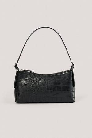 Croc Baguette Bag Black | NA-KD