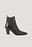 Croc Pointy Block Heel Boots