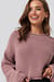 Cropped Boat Neck Knitted Sweater