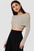 Cropped Folded Knitted Sweater