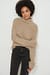 Cropped Knitted High Neck Sweater