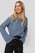 Cropped Long Sleeve Knitted Sweater