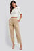 Cropped Pleated Tapered Pants