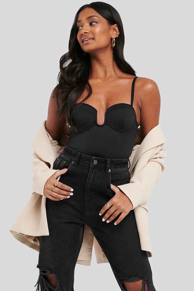 Cup Bodysuit Black