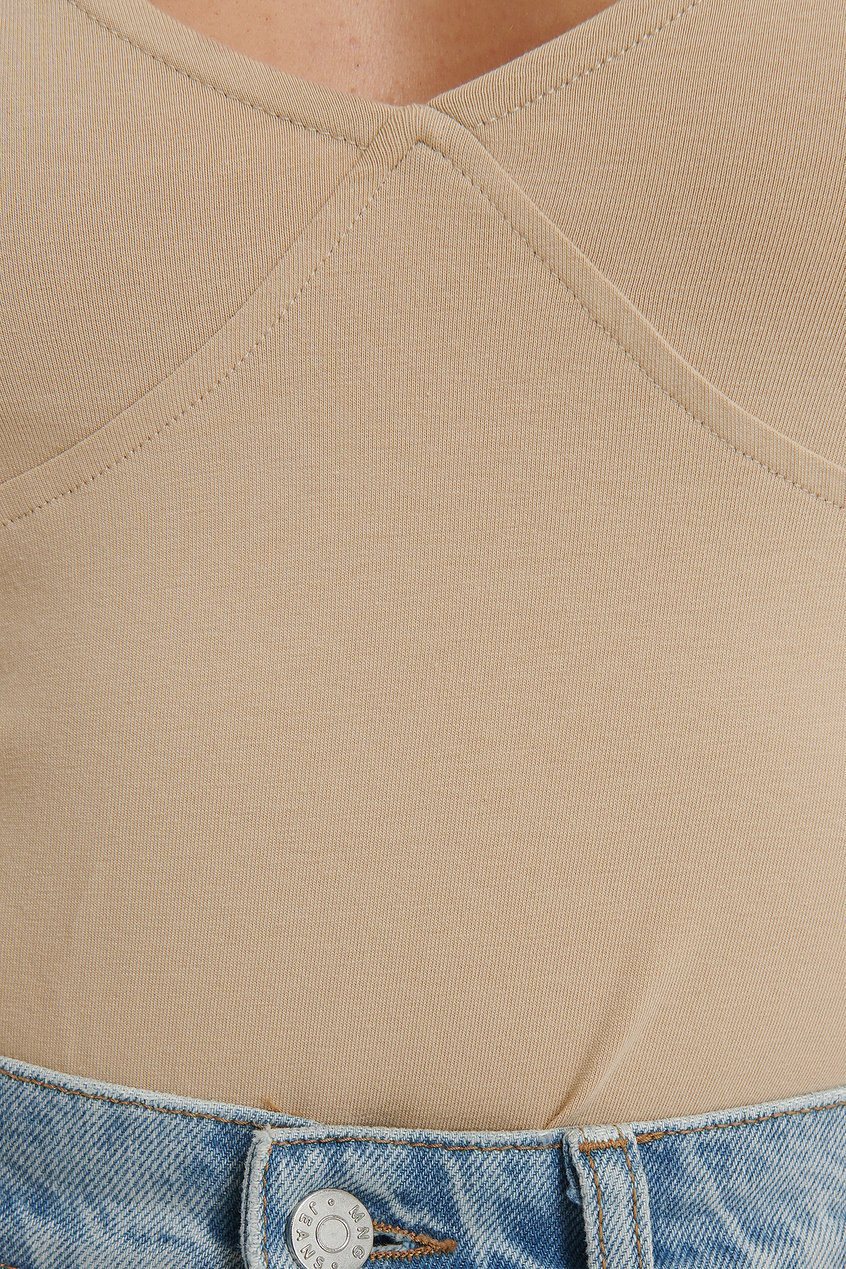 Oberteile Langarmshirts | Cup Detail Long Sleeve Body - XM16896
