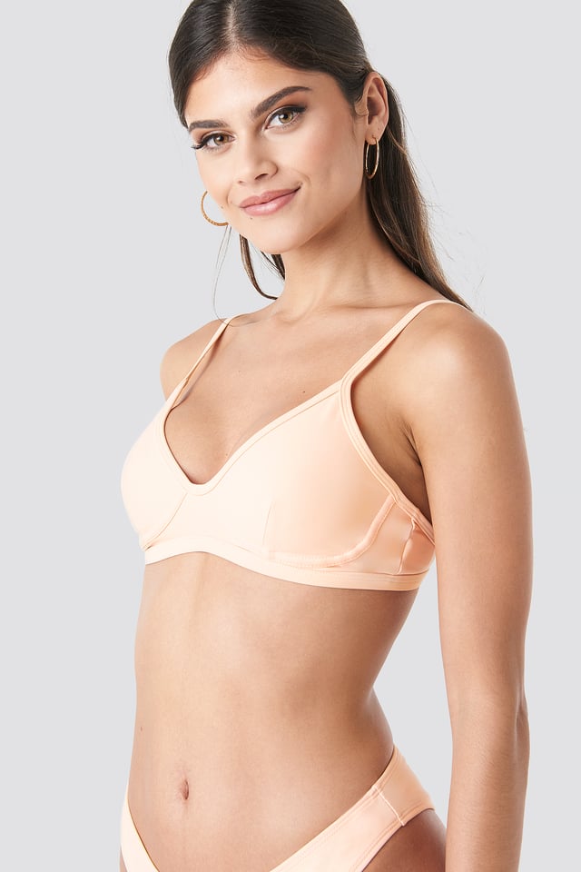 Cup Shape Bikini Top Peach