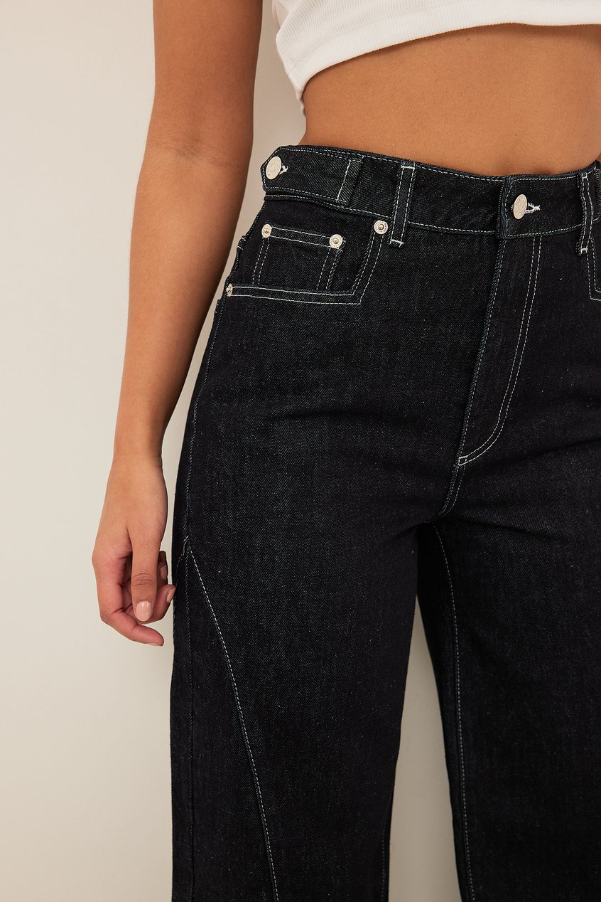 Jean Jeans larges | Jean à coutures apparentes - DZ17408