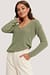 Deep Front V-neck Knitted Sweater