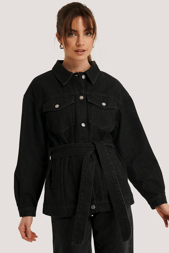 Denimjakke Black
