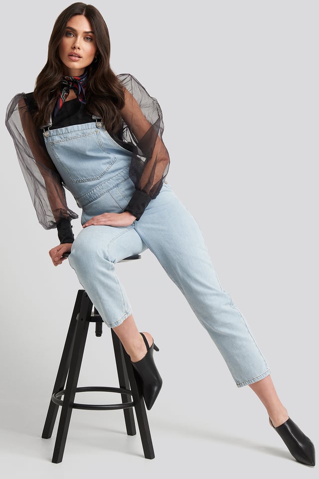Denim Dungarees Light Blue Wash
