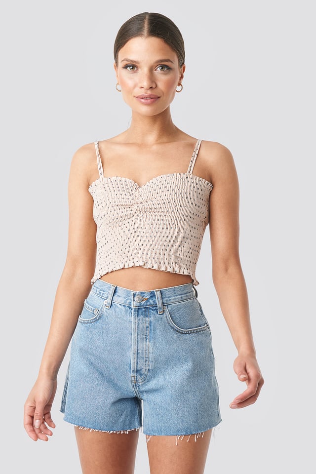 Denim High Waist Shorts Light Blue