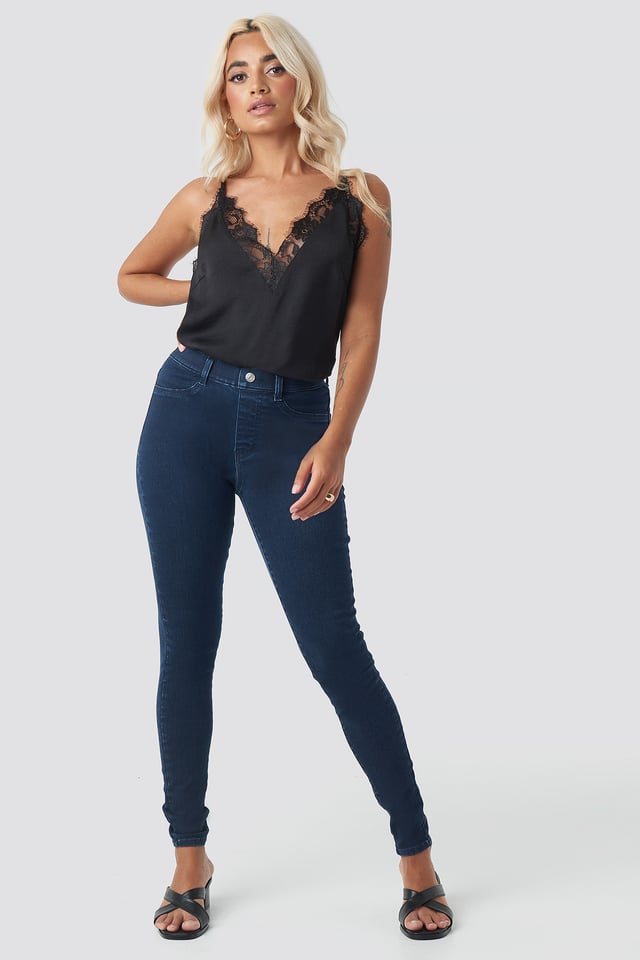 Denim Leggings Dark Blue