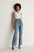 Destroyed Detail High Waist Straight Jeans Tall