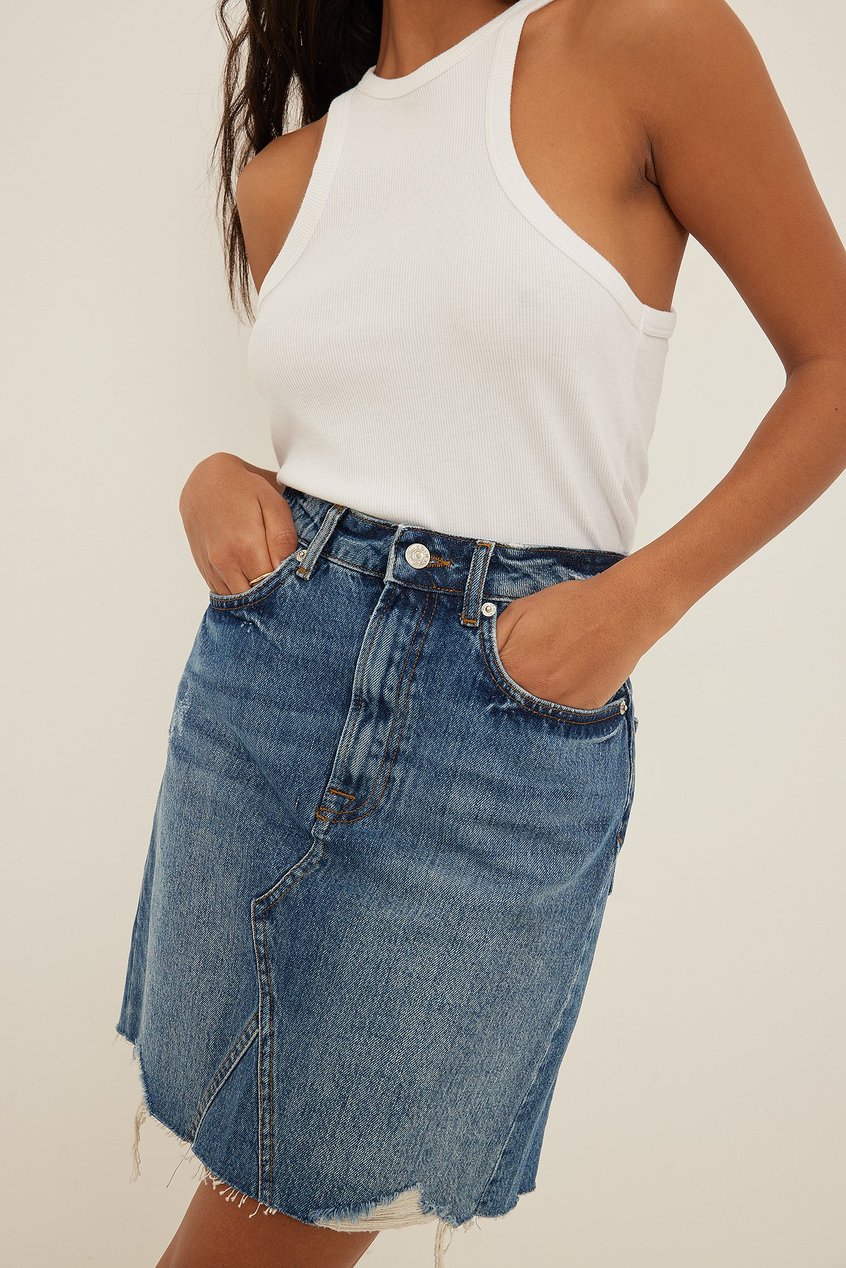 Röcke Miniröcke | Jeans-Minirock mit Destroyed-Detail - UN19244