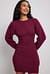 Detailed Sleeve Knitted Mini Dress