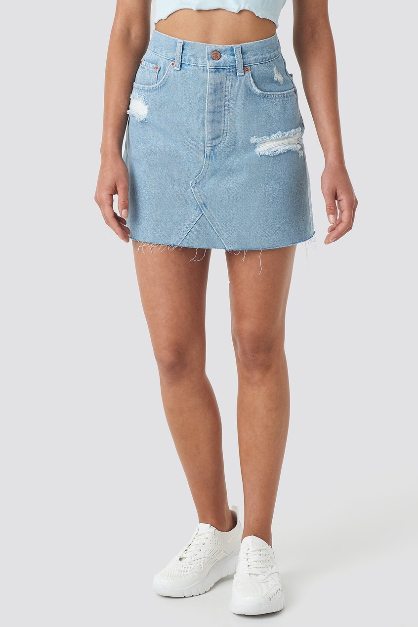 Jupes Mini jupes | Distressed Denim Skirt - MM16723