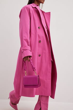 Pink Trench à double boutonnage