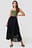 Drawcord Pleated Midi Skirt