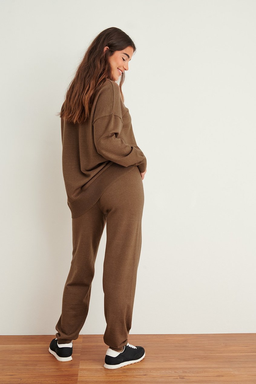 Pantalones Loungewear | Pantalón de chándal de punto con cordón - QN99581