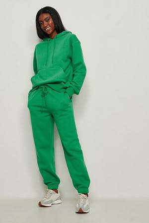 Green Brushed Drawstring Sweatpants