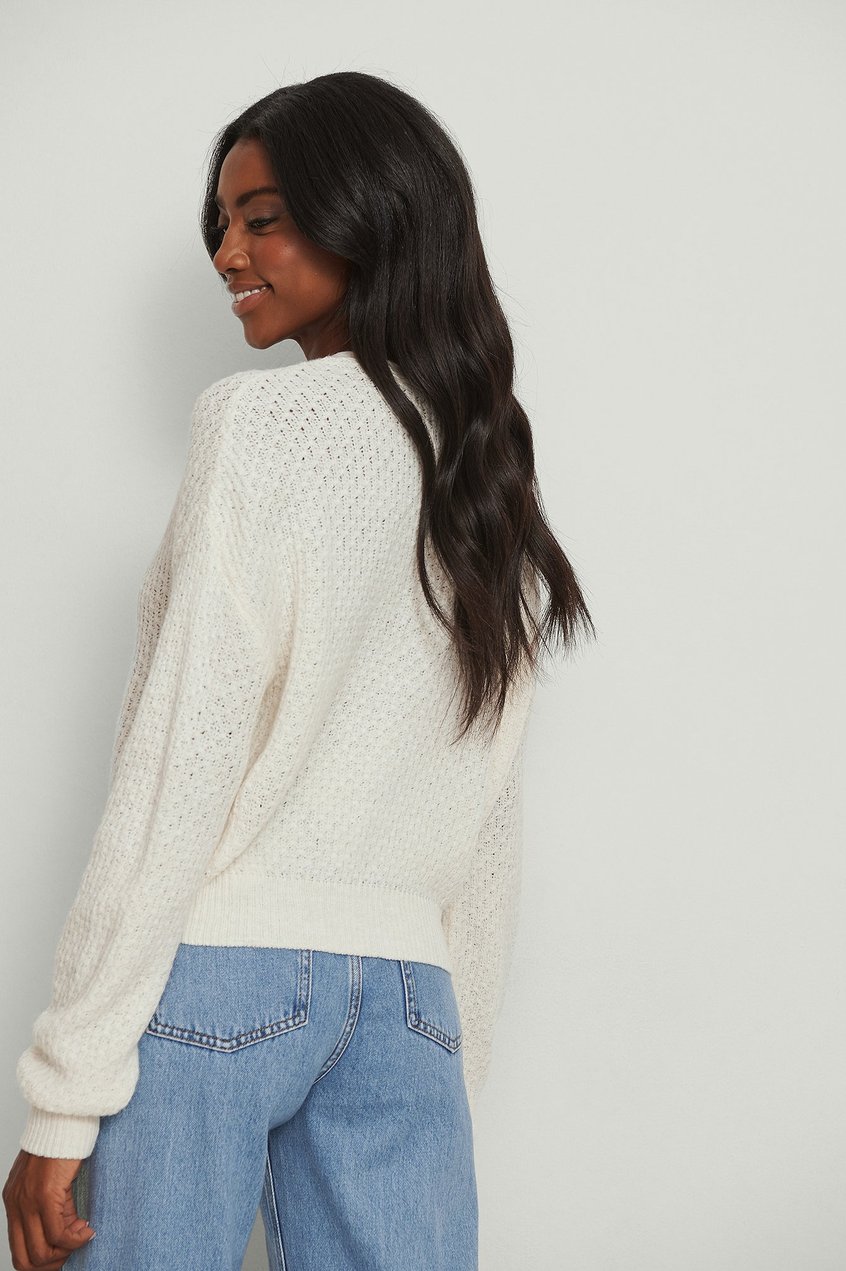 Pullover Sweaters | Dropped-Shoulder-Strickjacke mit Knöpfen - LE27098