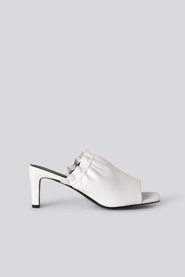 Elastic Mules White